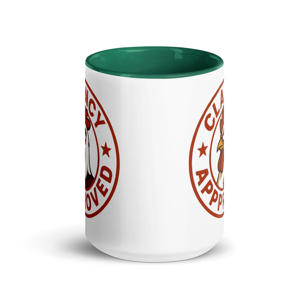 Clancy Approved Colored Mug - Cluck It All Farms