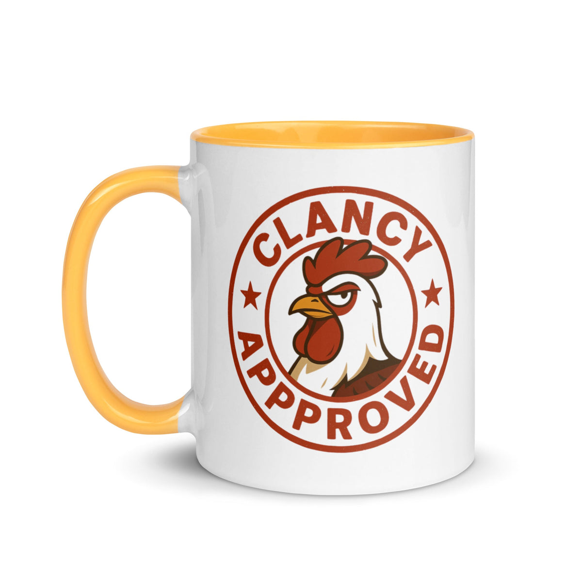 Clancy Approved Colored Mug - Cluck It All Farms