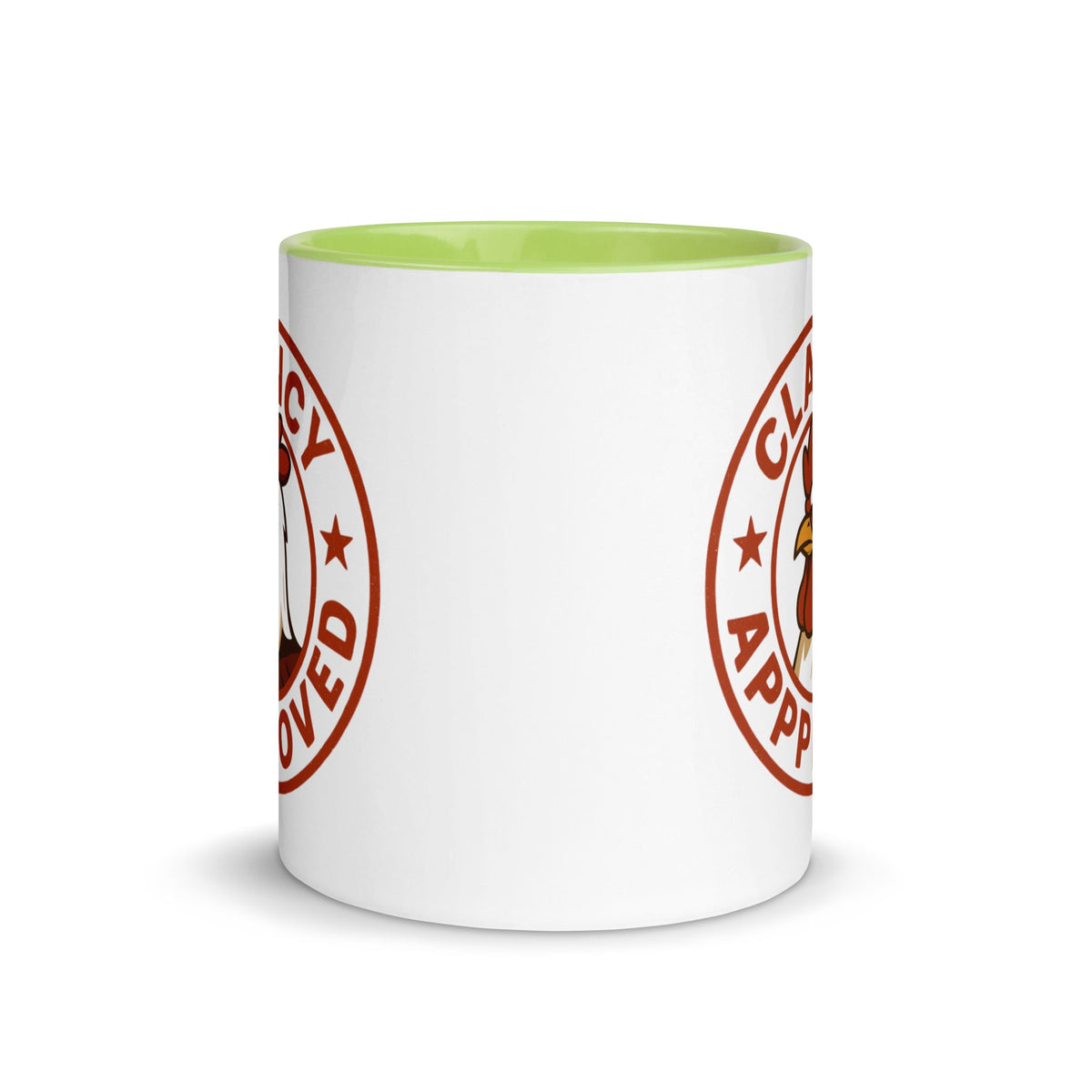 Clancy Approved Colored Mug - Cluck It All Farms