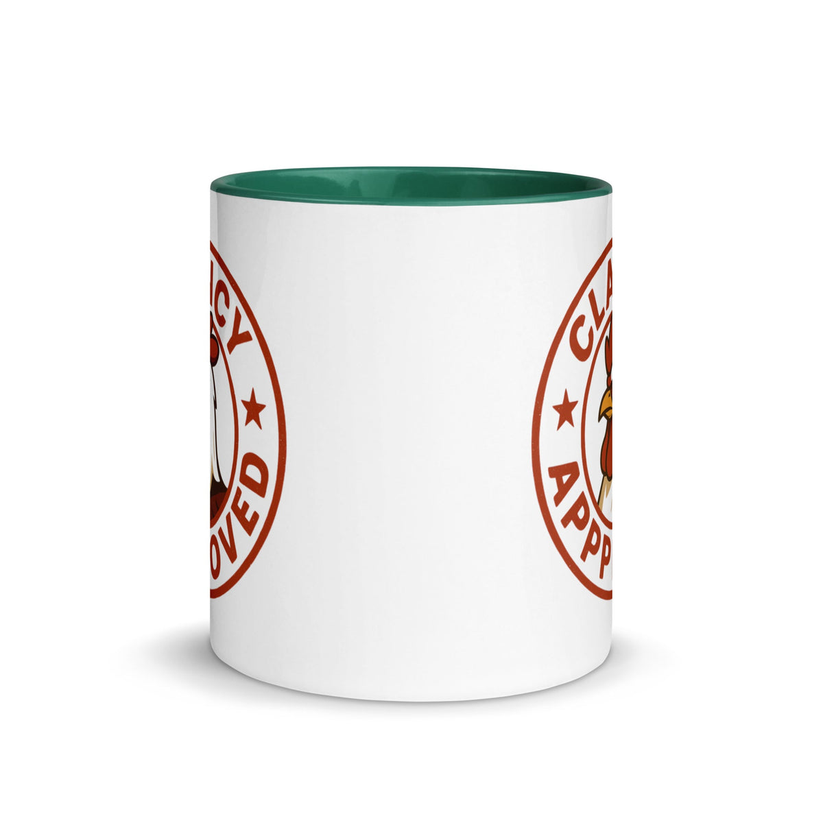 Clancy Approved Colored Mug - Cluck It All Farms