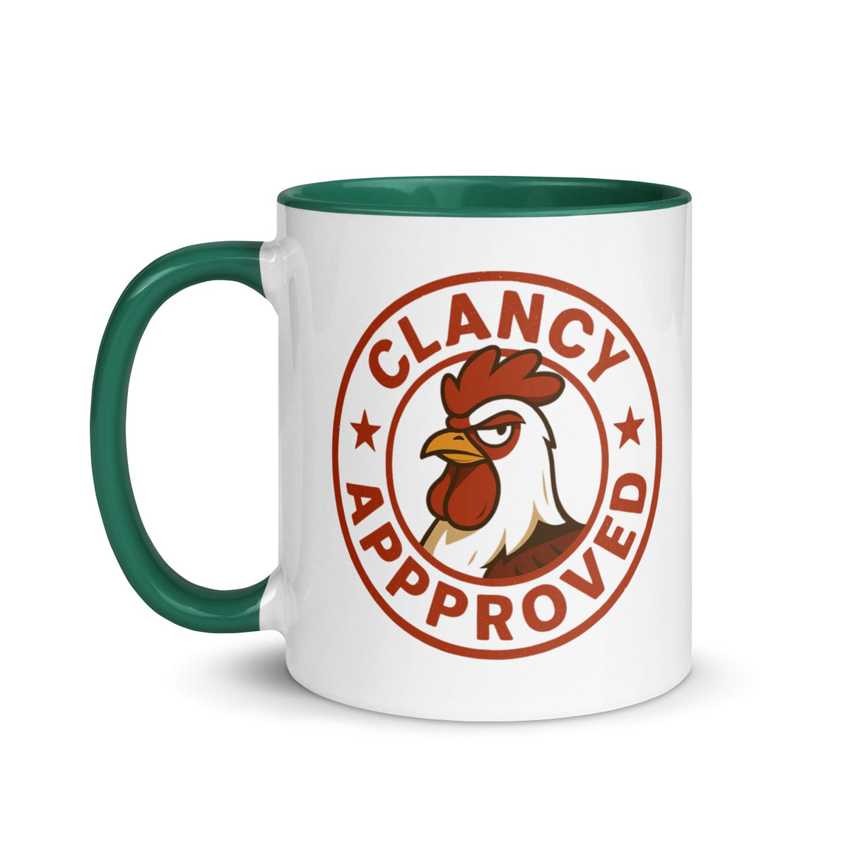 Clancy Approved Colored Mug - Cluck It All Farms