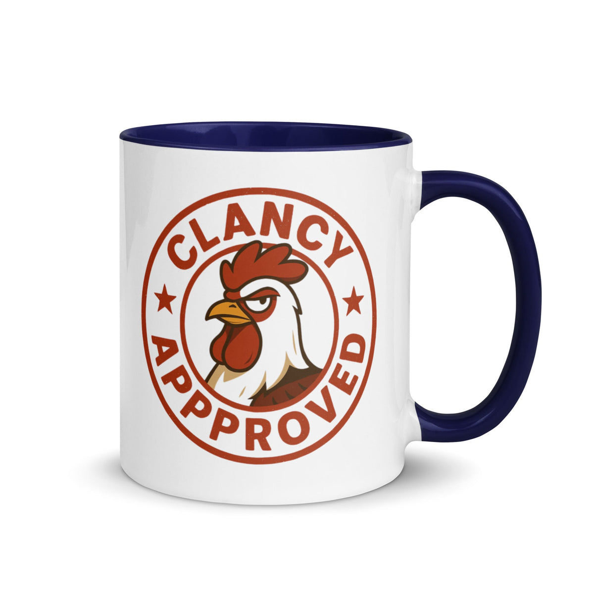 Clancy Approved Colored Mug - Cluck It All Farms