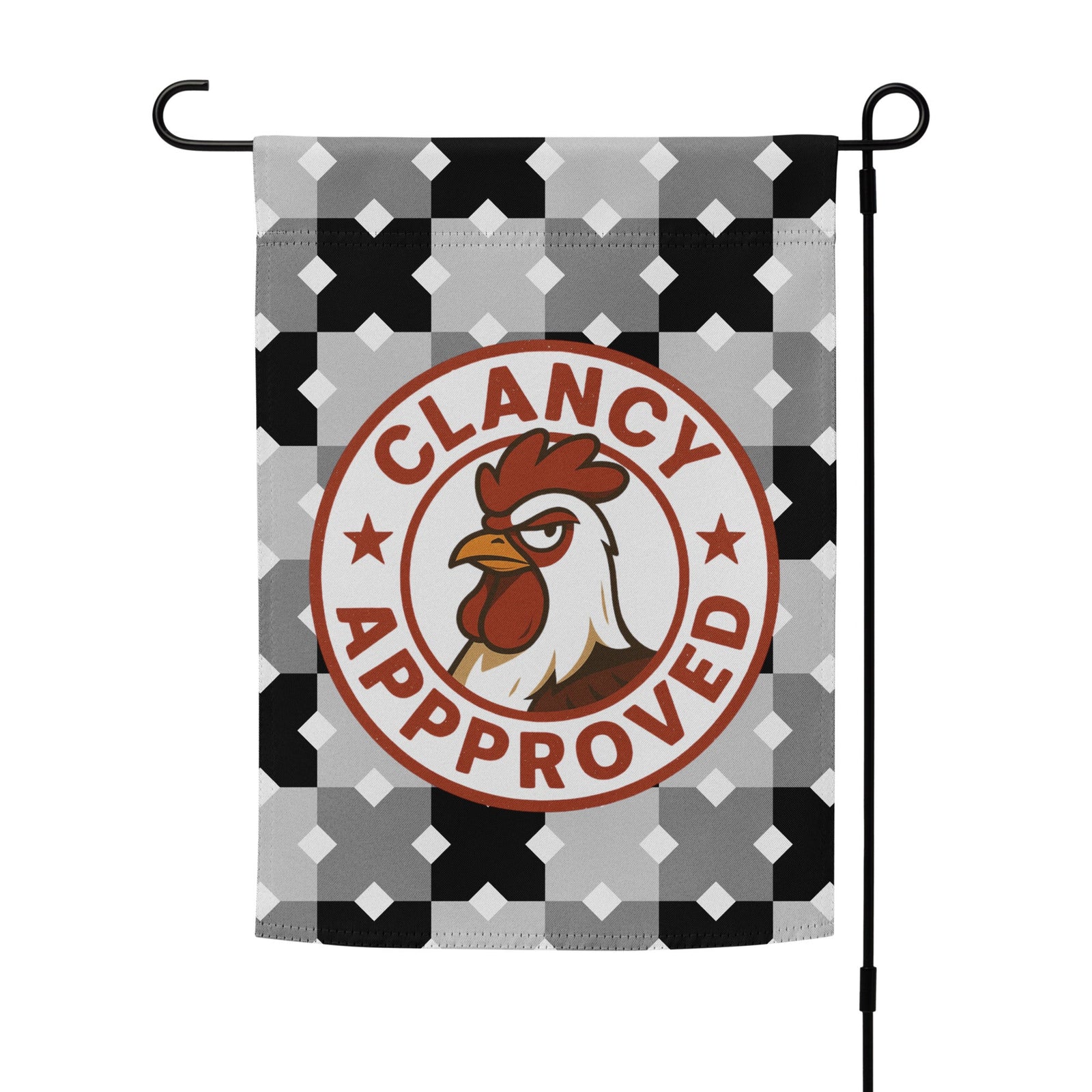 Clancy Approved Garden Flag - Cluck It All Farms