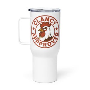 Clancy Approved Travel Mug with Handle - Cluck It All Farms