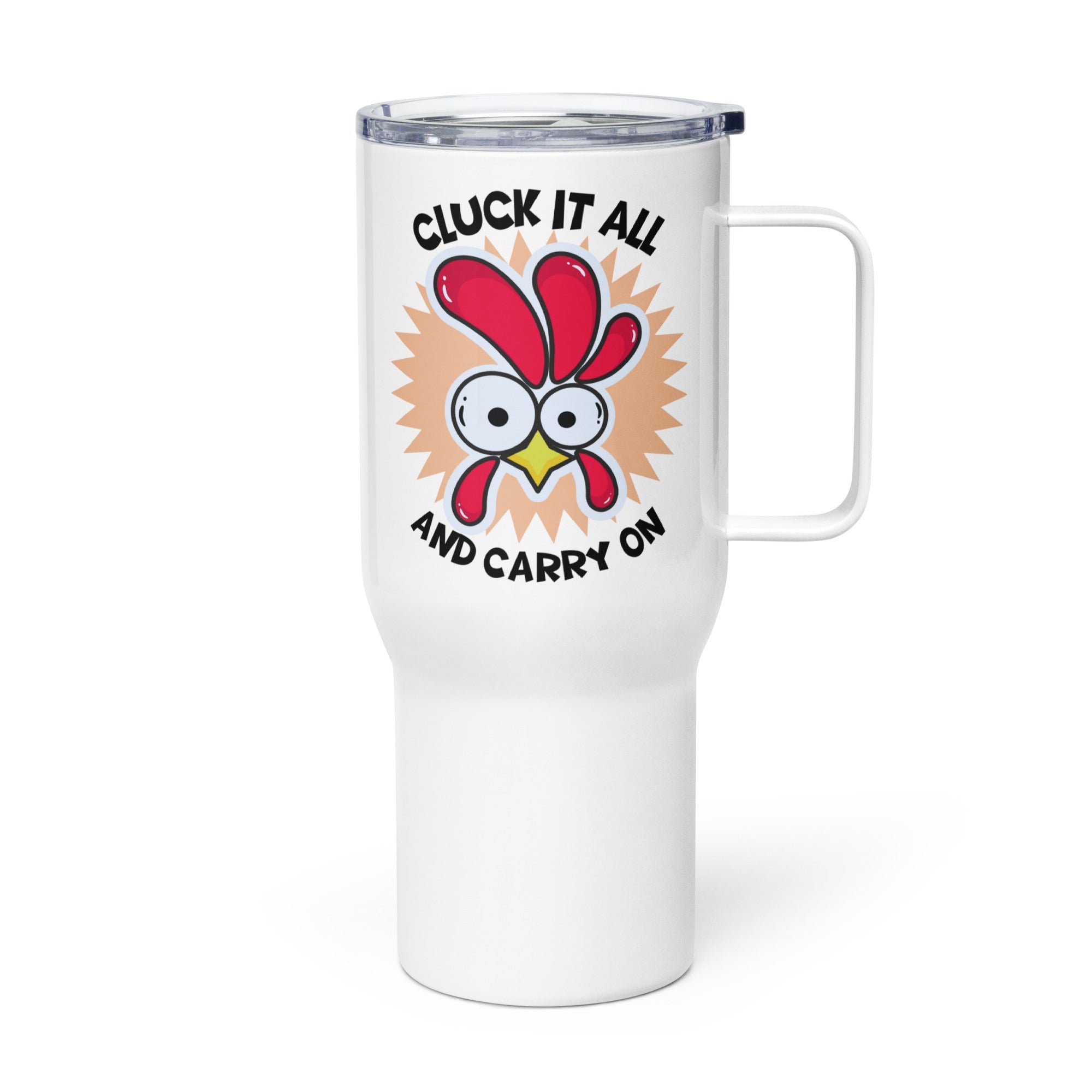 Cluck It All & Carry On Travel Mug with Handle - Cluck It All Farms