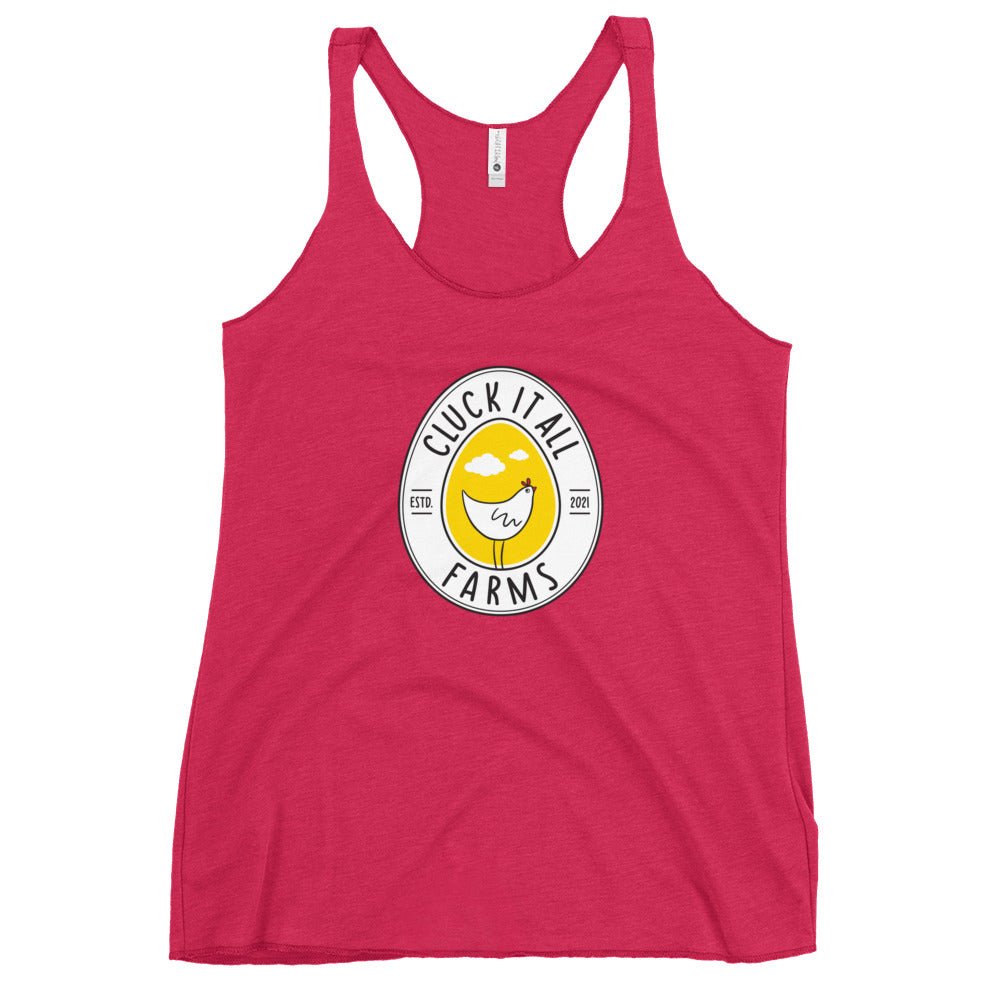 Cluck It All Farms Logo Women's Racerback Tank - Cluck It All Farms