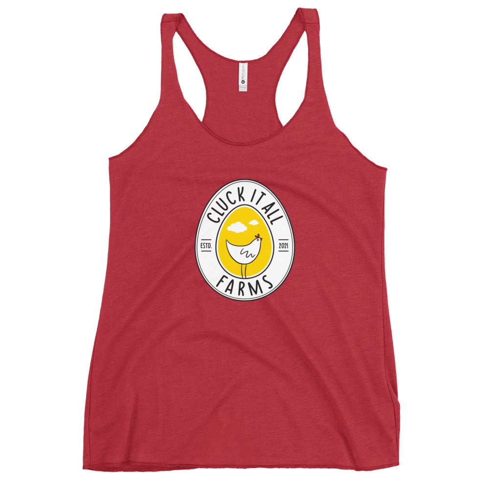 Cluck It All Farms Logo Women's Racerback Tank - Cluck It All Farms