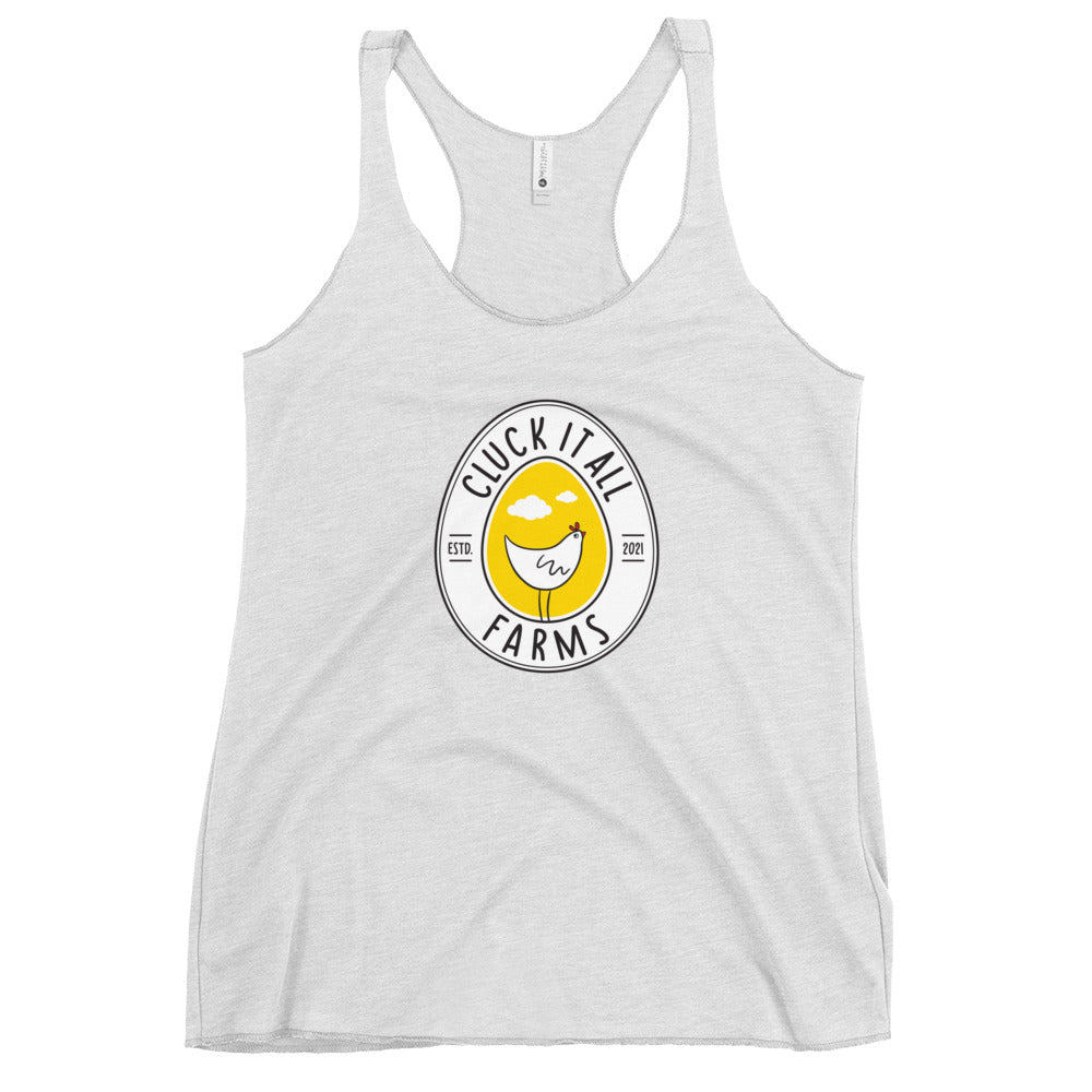 Cluck It All Farms Logo Women's Racerback Tank - Cluck It All Farms