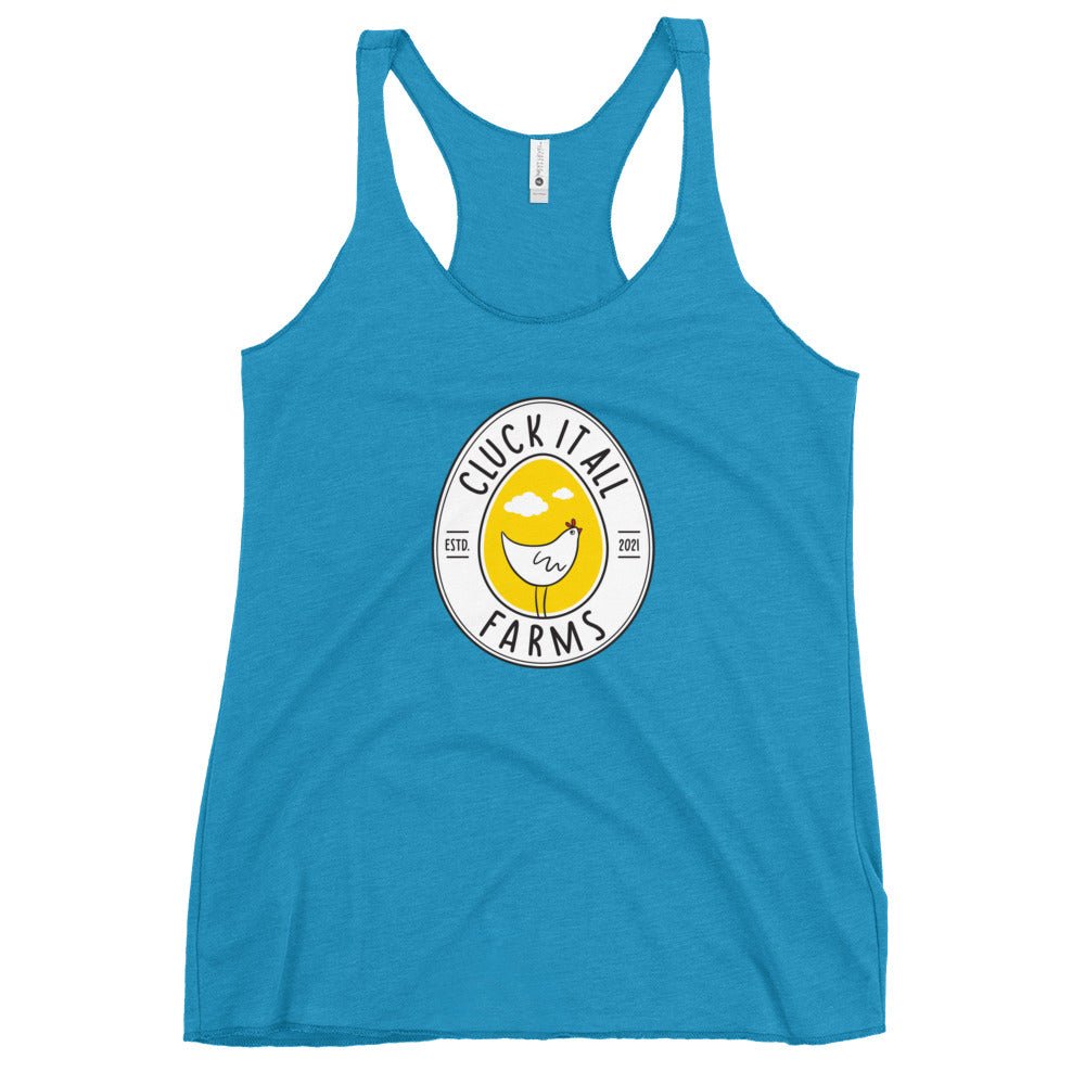 Cluck It All Farms Logo Women's Racerback Tank - Cluck It All Farms