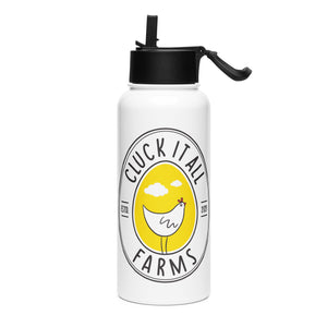 Cluck It All Farms Stainless Steel Water Bottle with Straw Lid - Cluck It All Farms