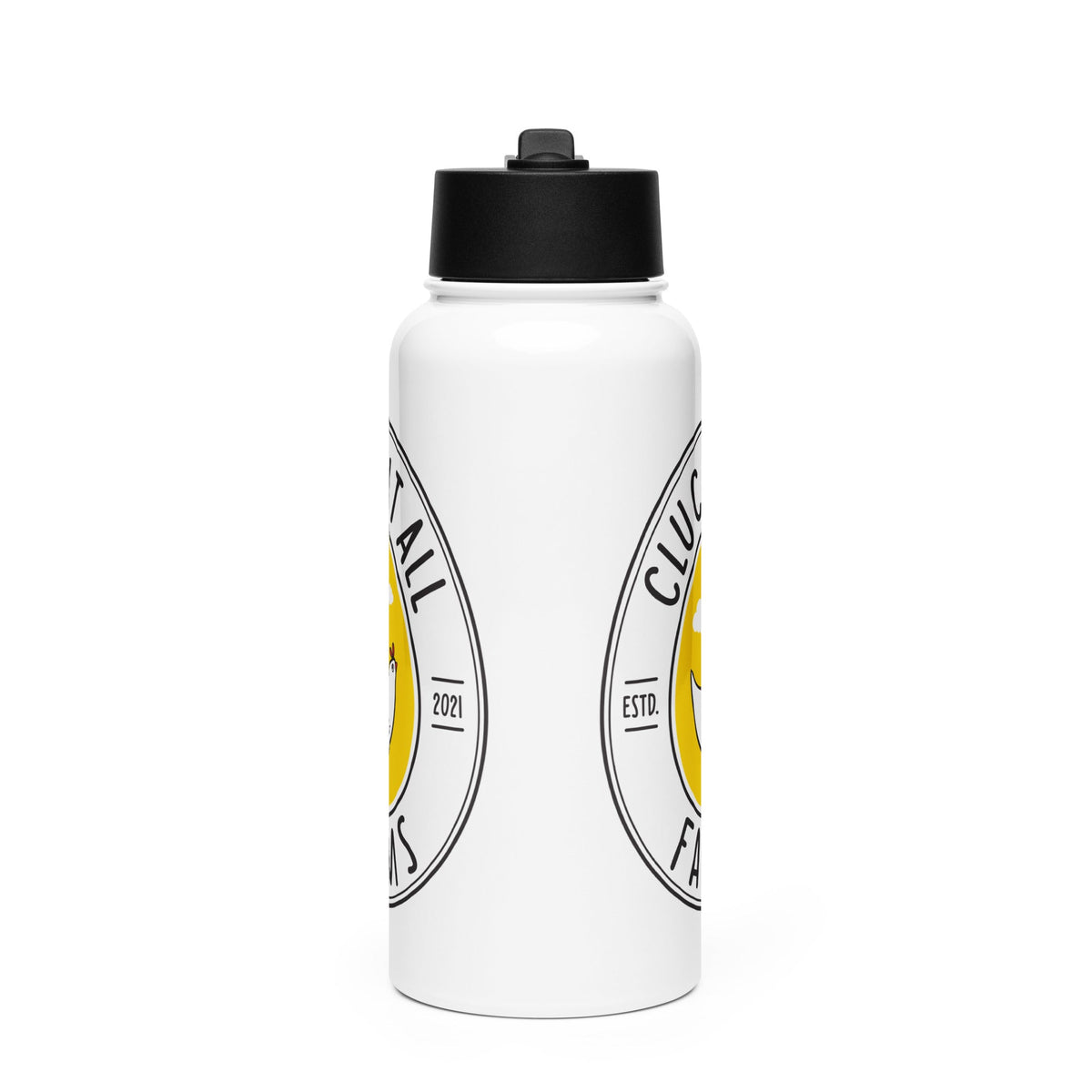 Cluck It All Farms Stainless Steel Water Bottle with Straw Lid - Cluck It All Farms