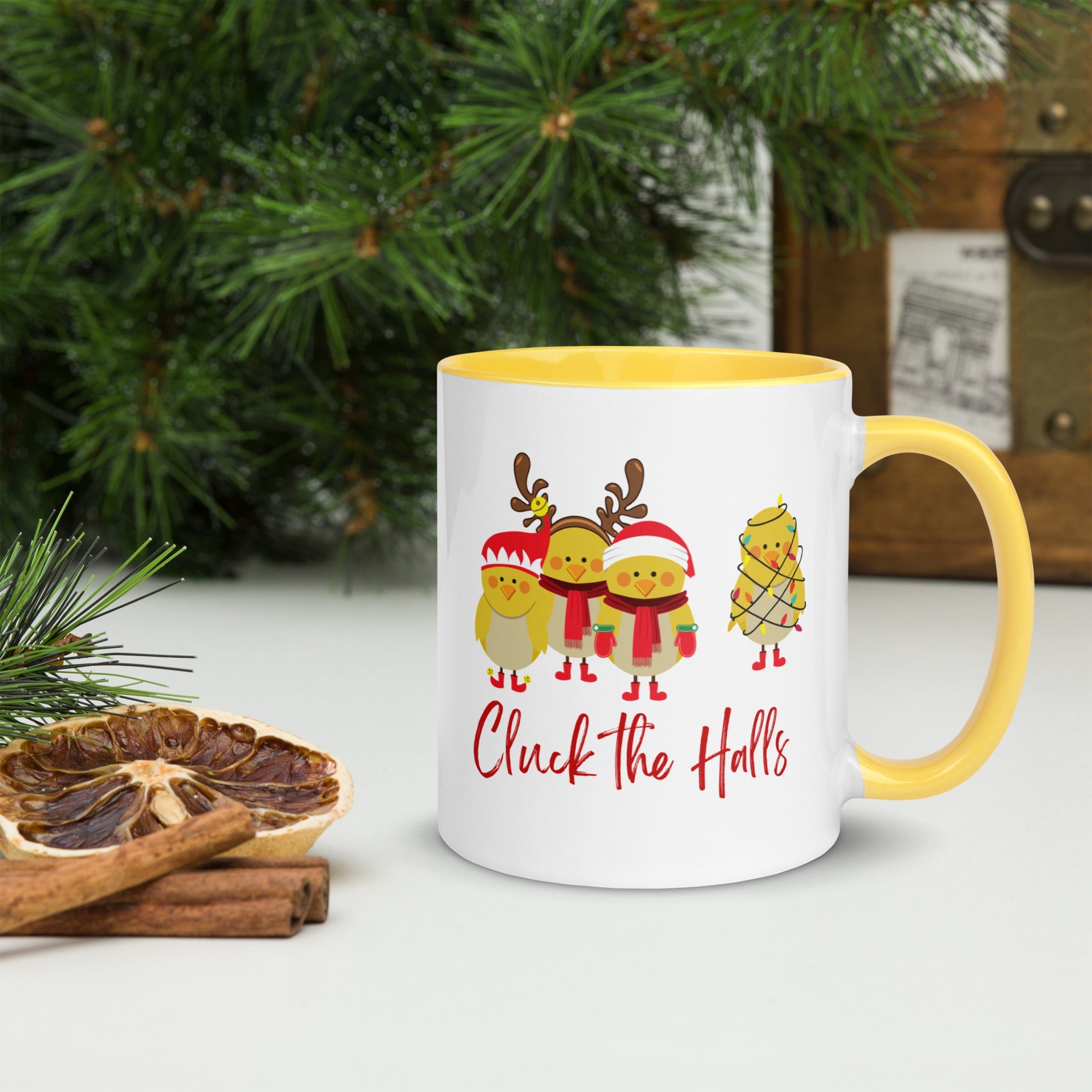 Cluck the Halls Colored Mug - Cluck It All Farms