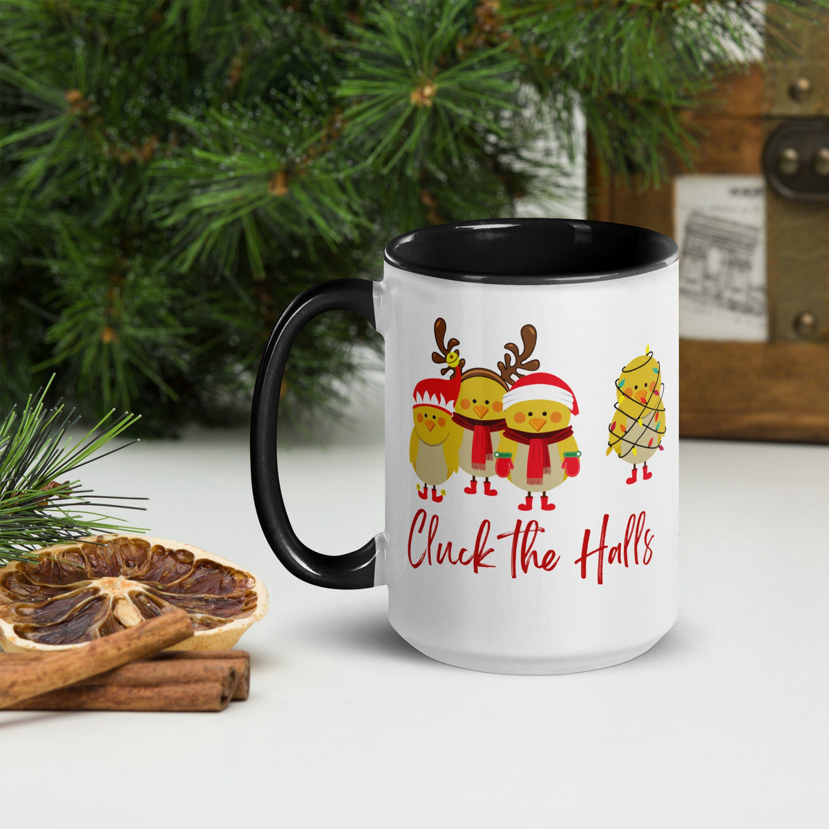 Cluck the Halls Colored Mug - Cluck It All Farms