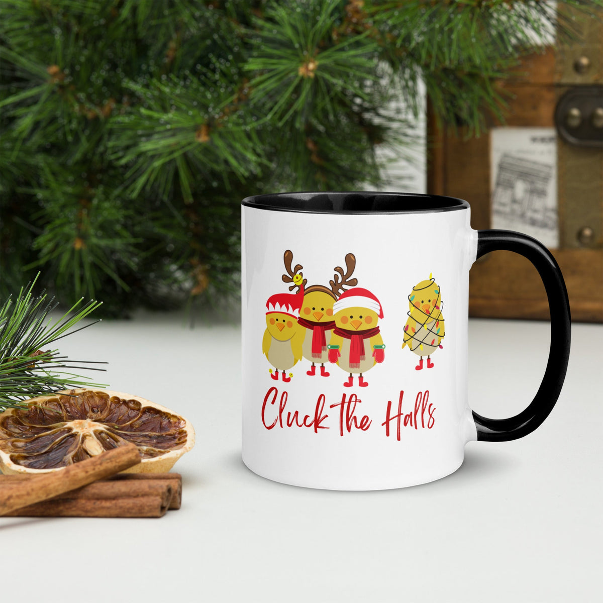 Cluck the Halls Colored Mug - Cluck It All Farms