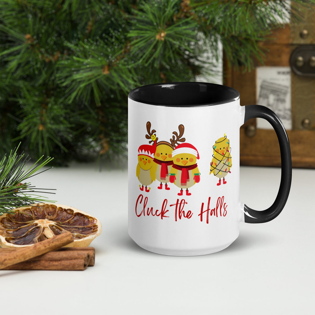 Cluck the Halls Colored Mug - Cluck It All Farms