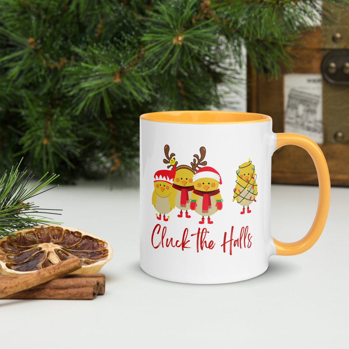 Cluck the Halls Colored Mug - Cluck It All Farms