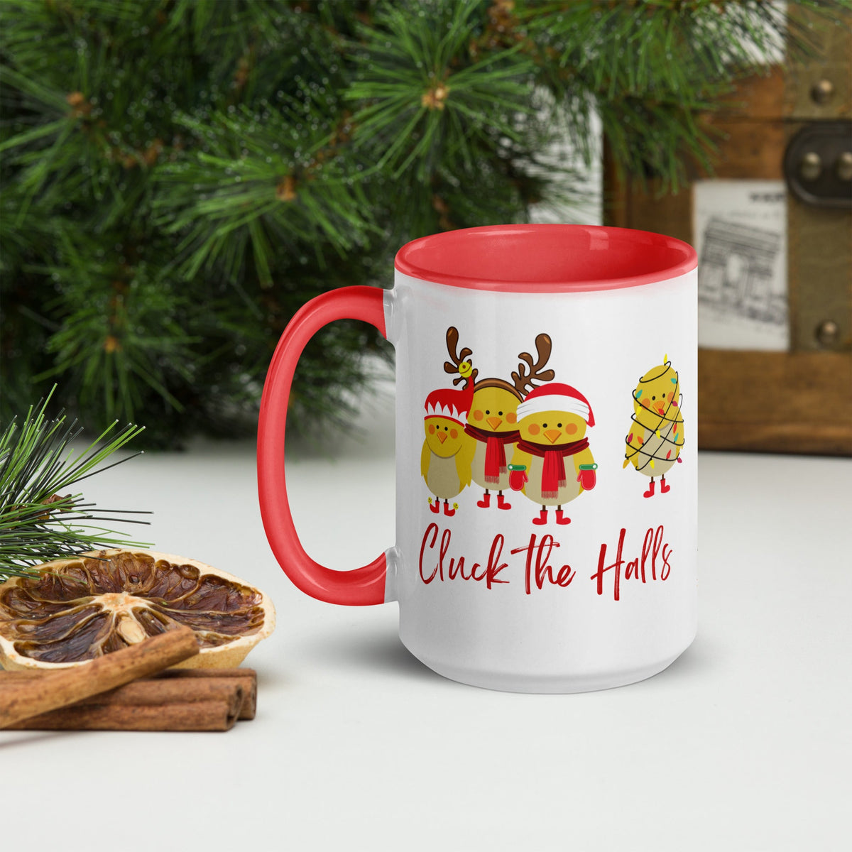 Cluck the Halls Colored Mug - Cluck It All Farms