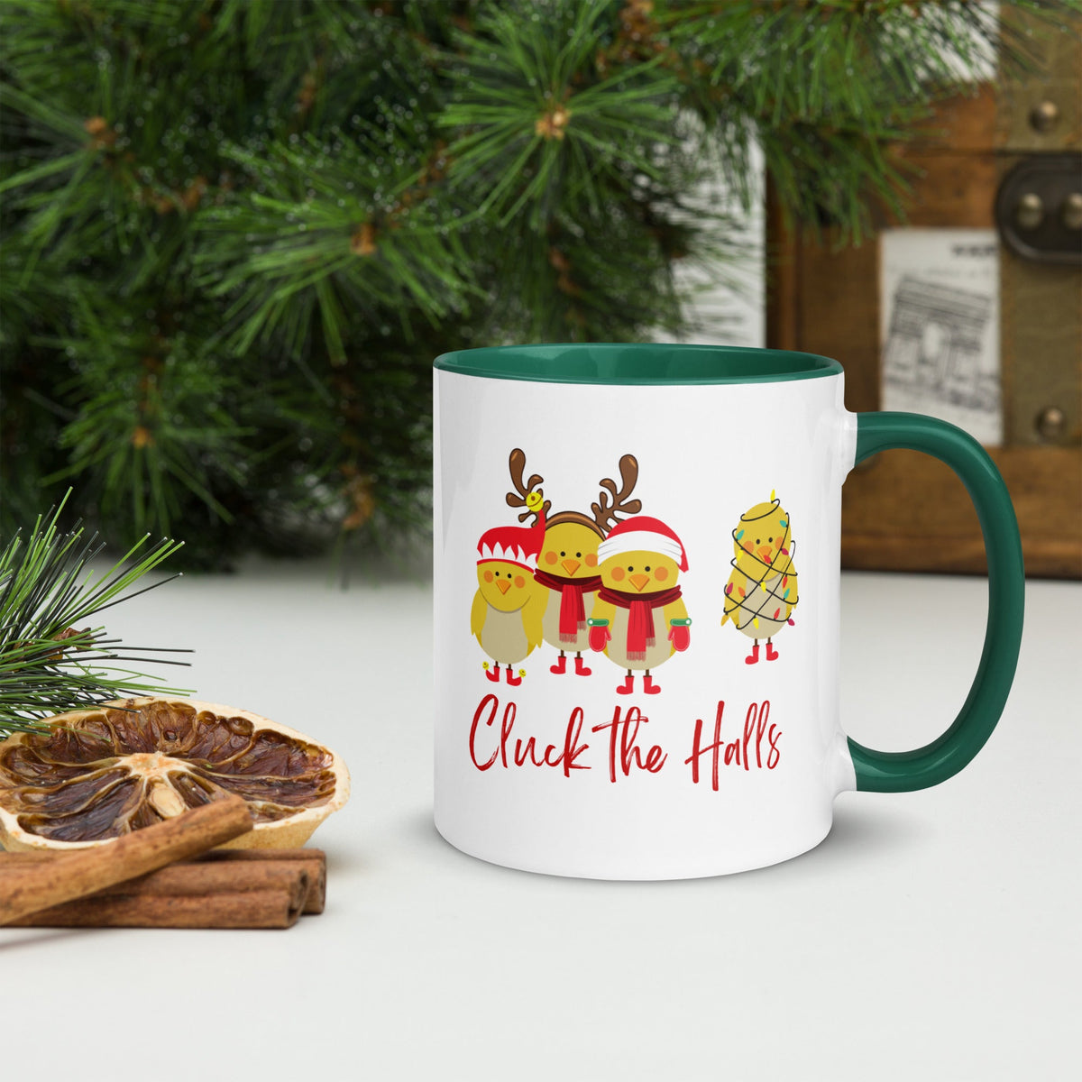Cluck the Halls Colored Mug - Cluck It All Farms