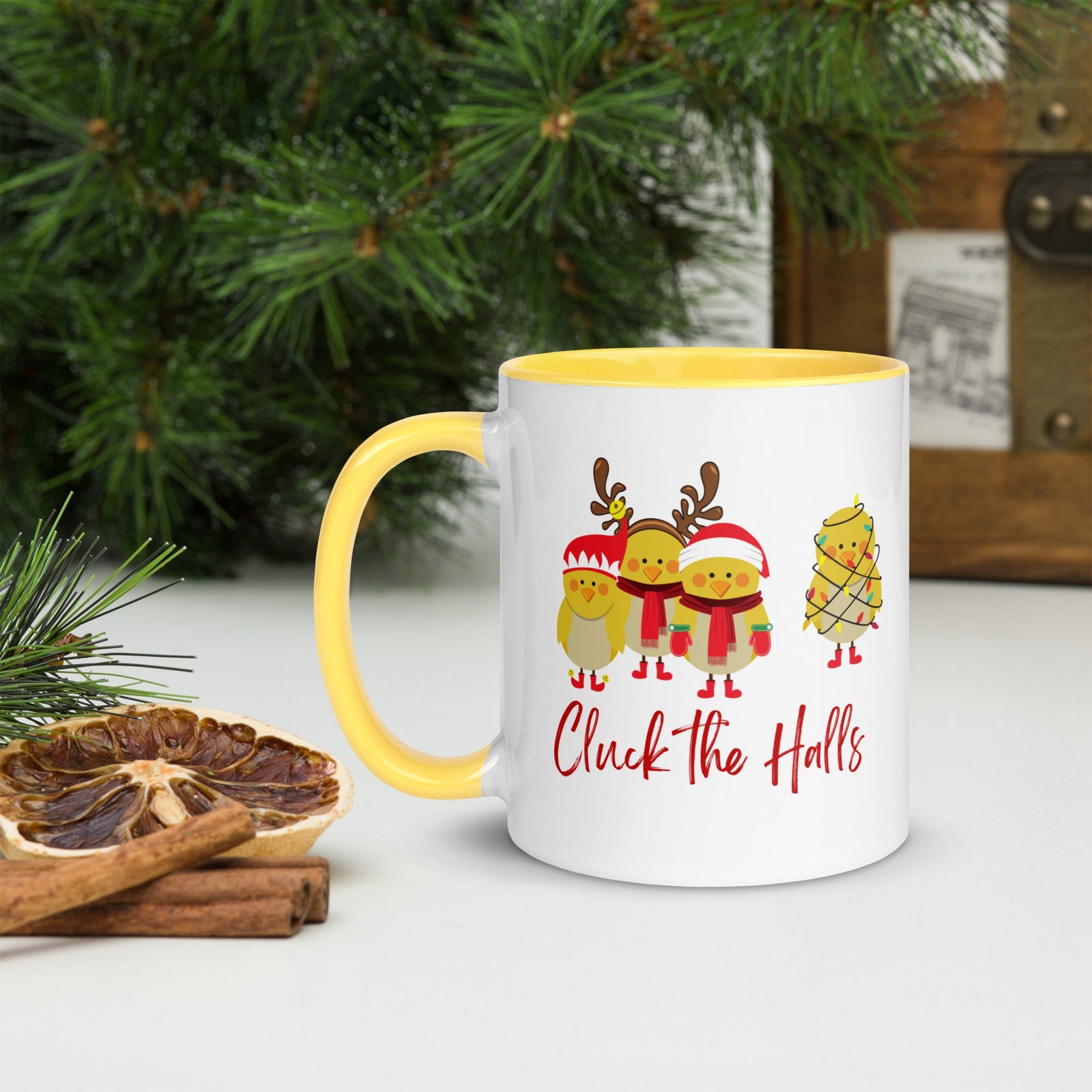 Cluck the Halls Colored Mug - Cluck It All Farms