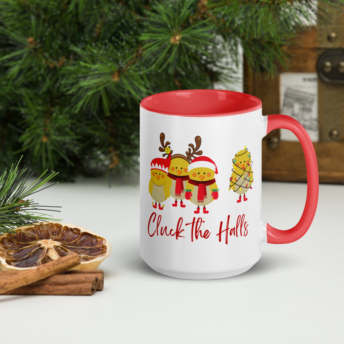 Cluck the Halls Colored Mug - Cluck It All Farms