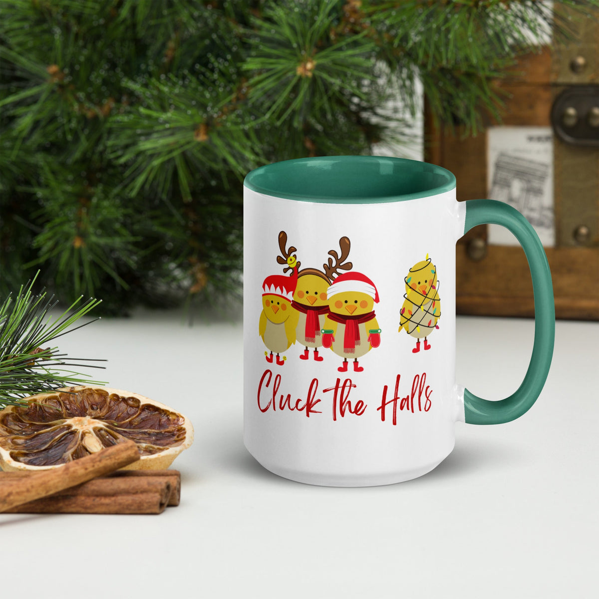 Cluck the Halls Colored Mug - Cluck It All Farms
