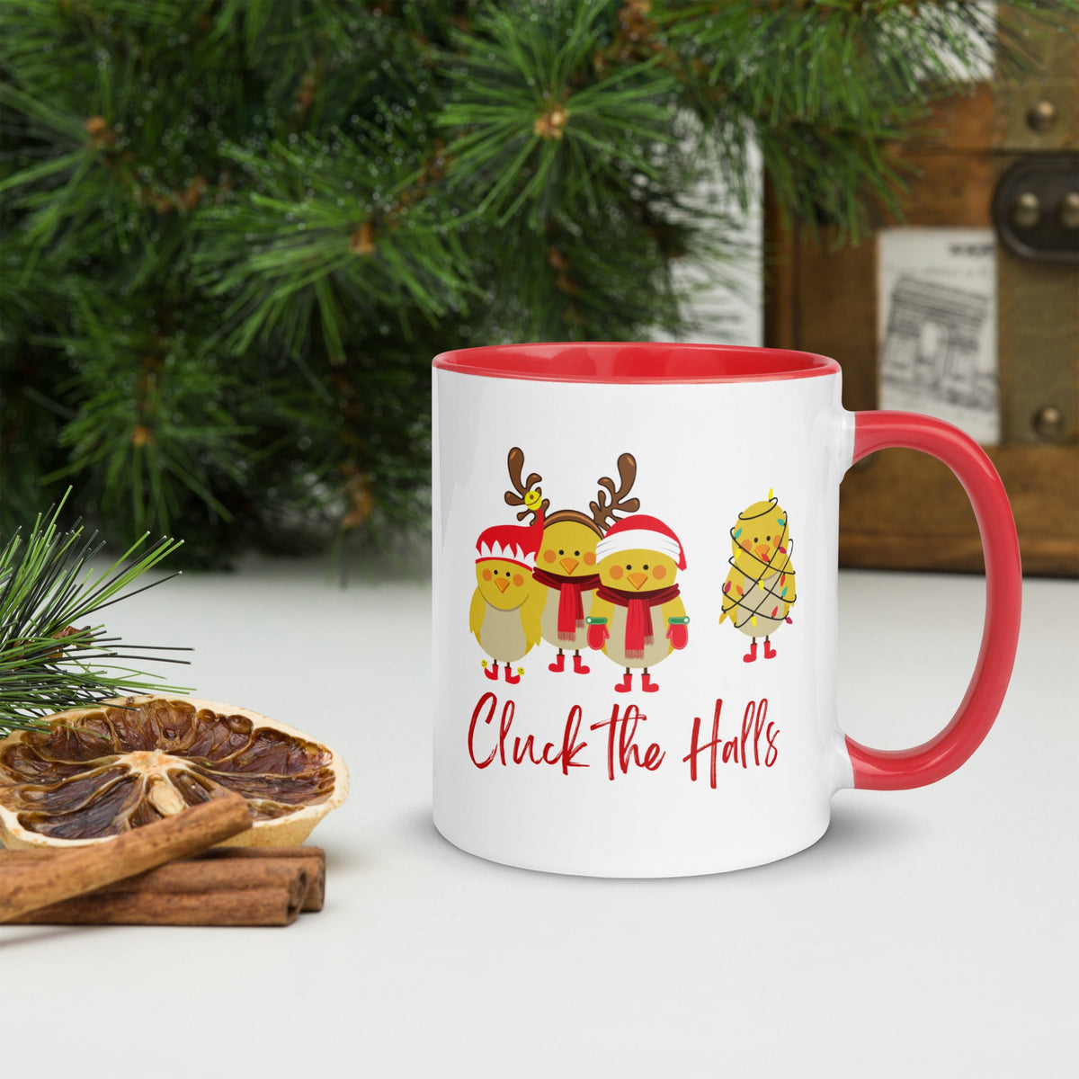 Cluck the Halls Colored Mug - Cluck It All Farms