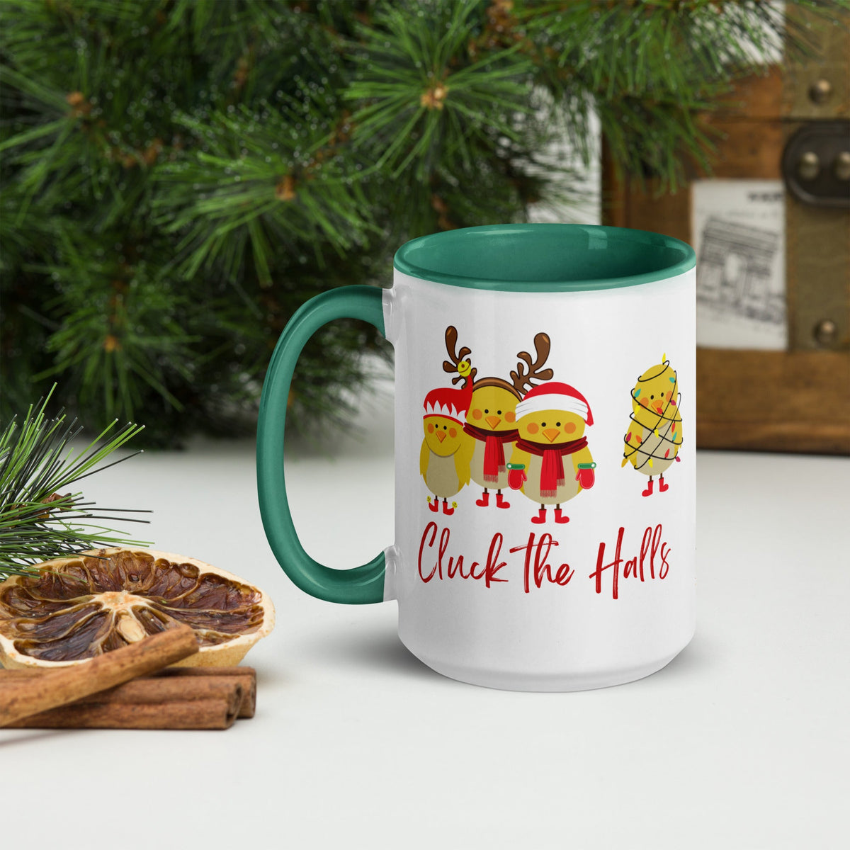 Cluck the Halls Colored Mug - Cluck It All Farms