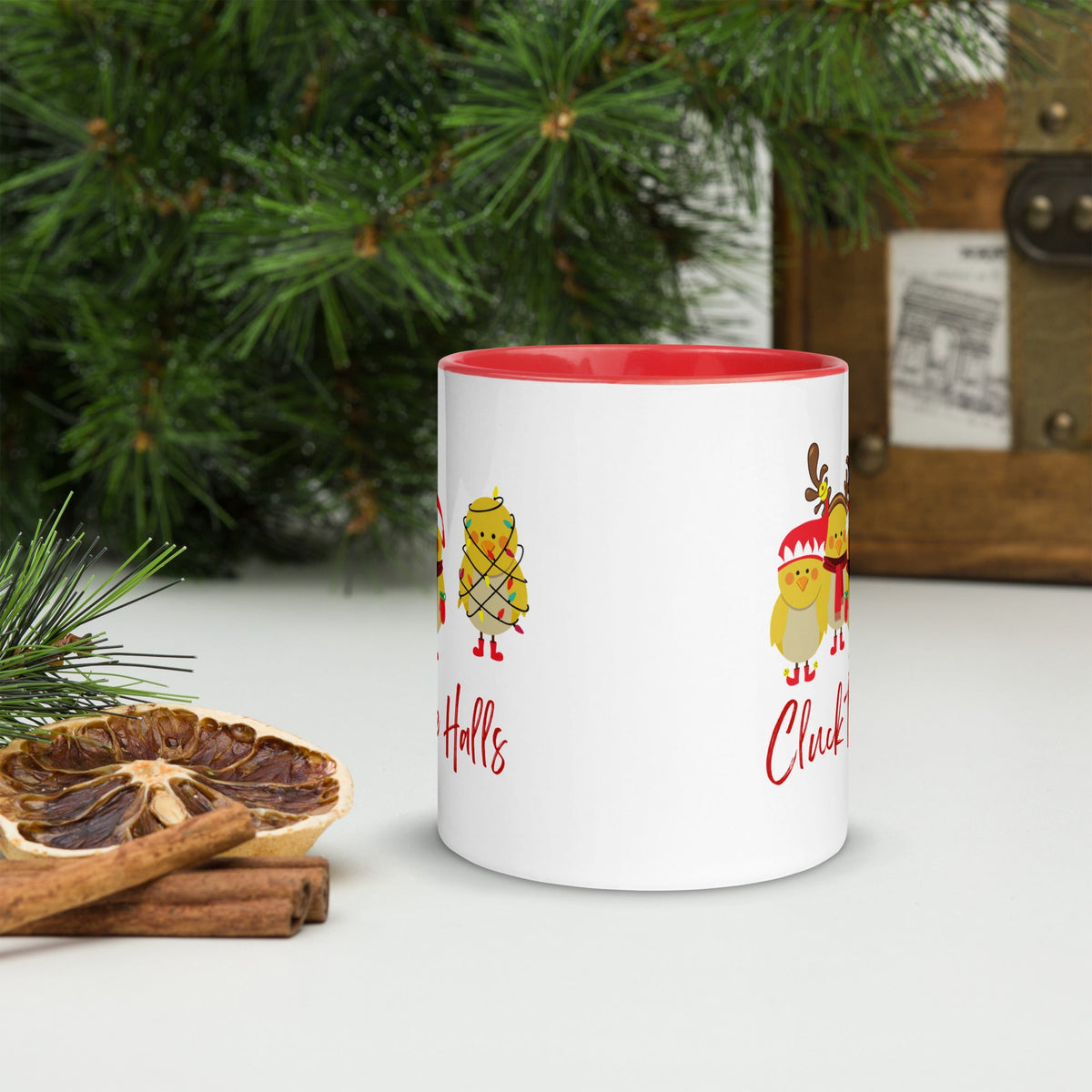 Cluck the Halls Colored Mug - Cluck It All Farms