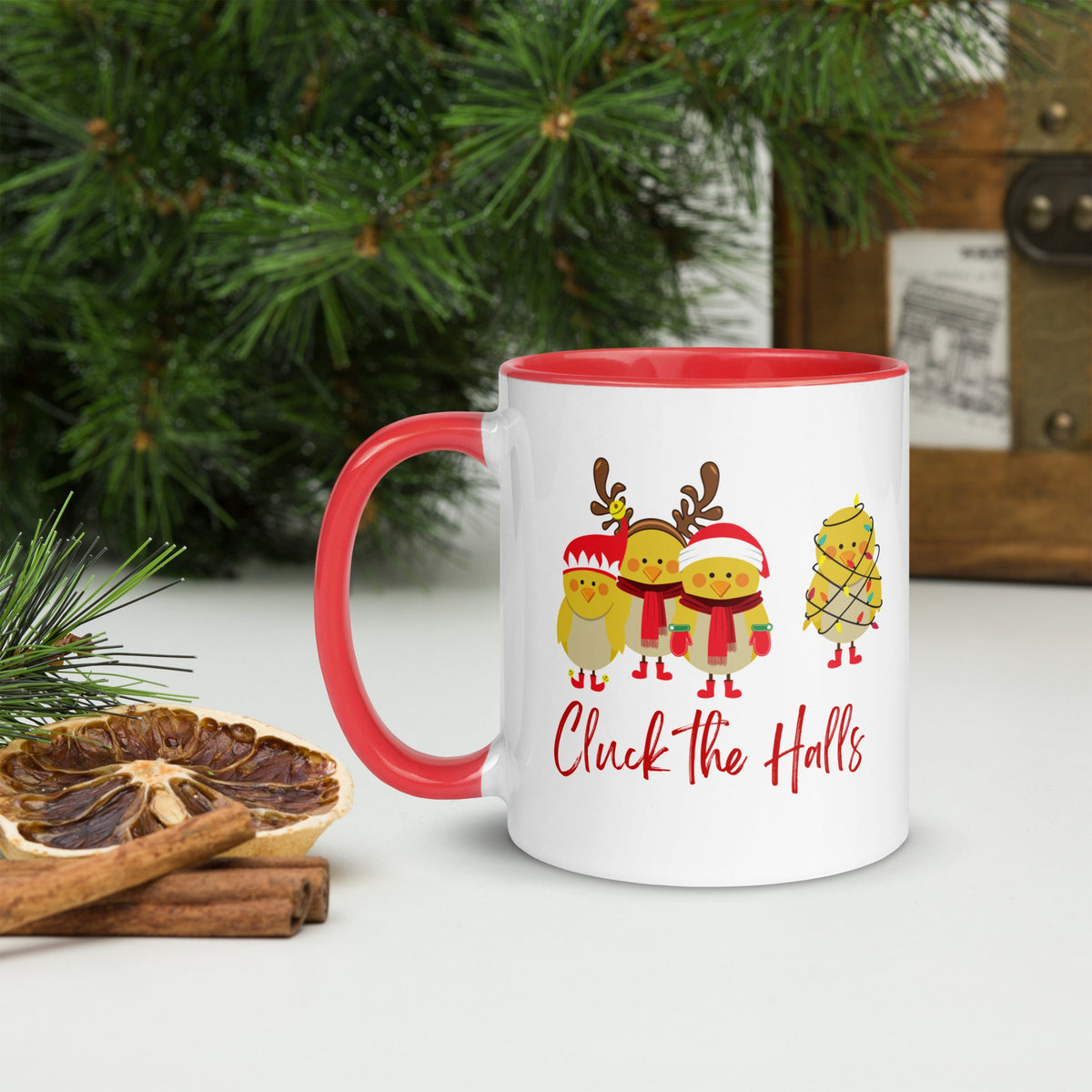 Cluck the Halls Colored Mug - Cluck It All Farms