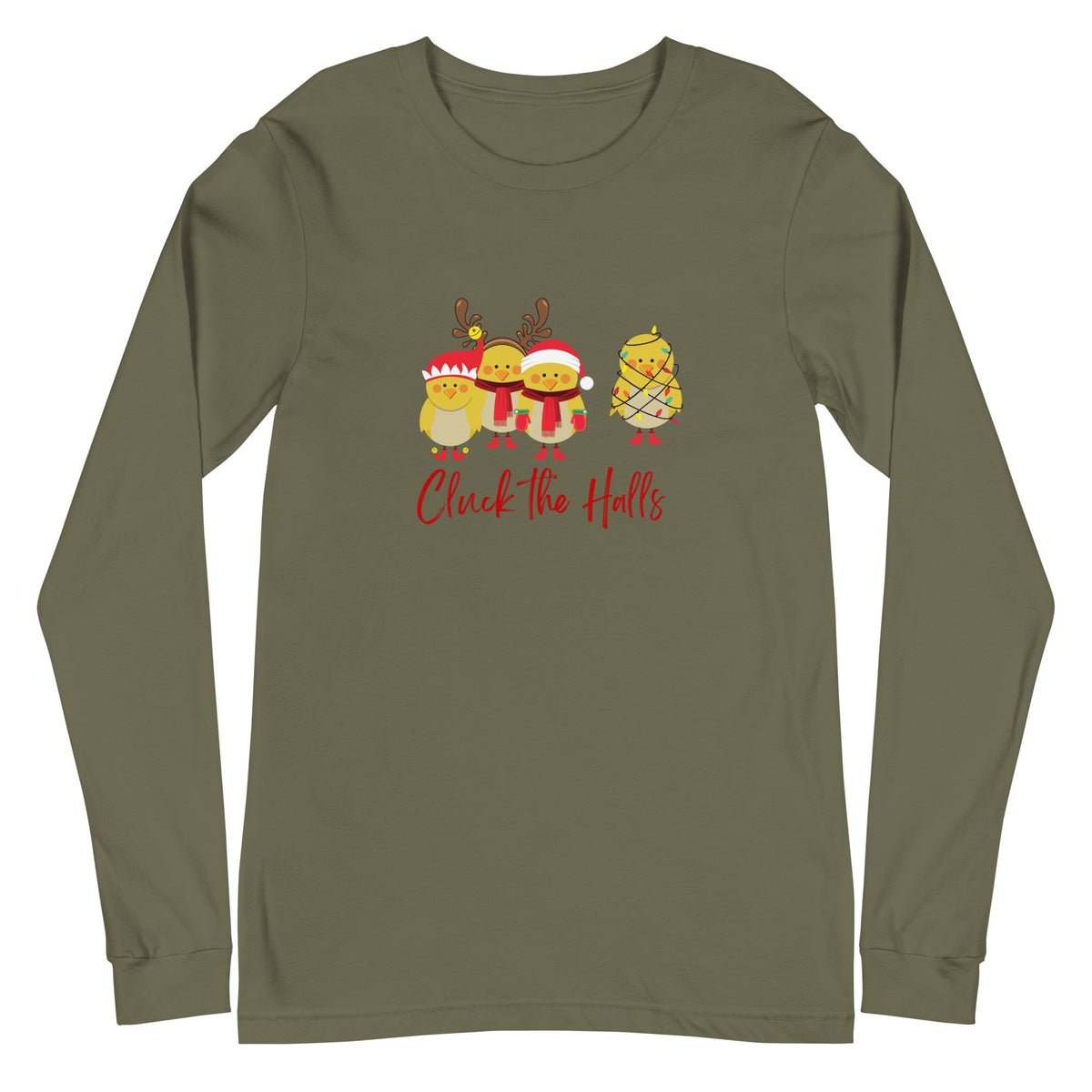 Cluck the Halls Unisex Long Sleeve Tee - Cluck It All Farms