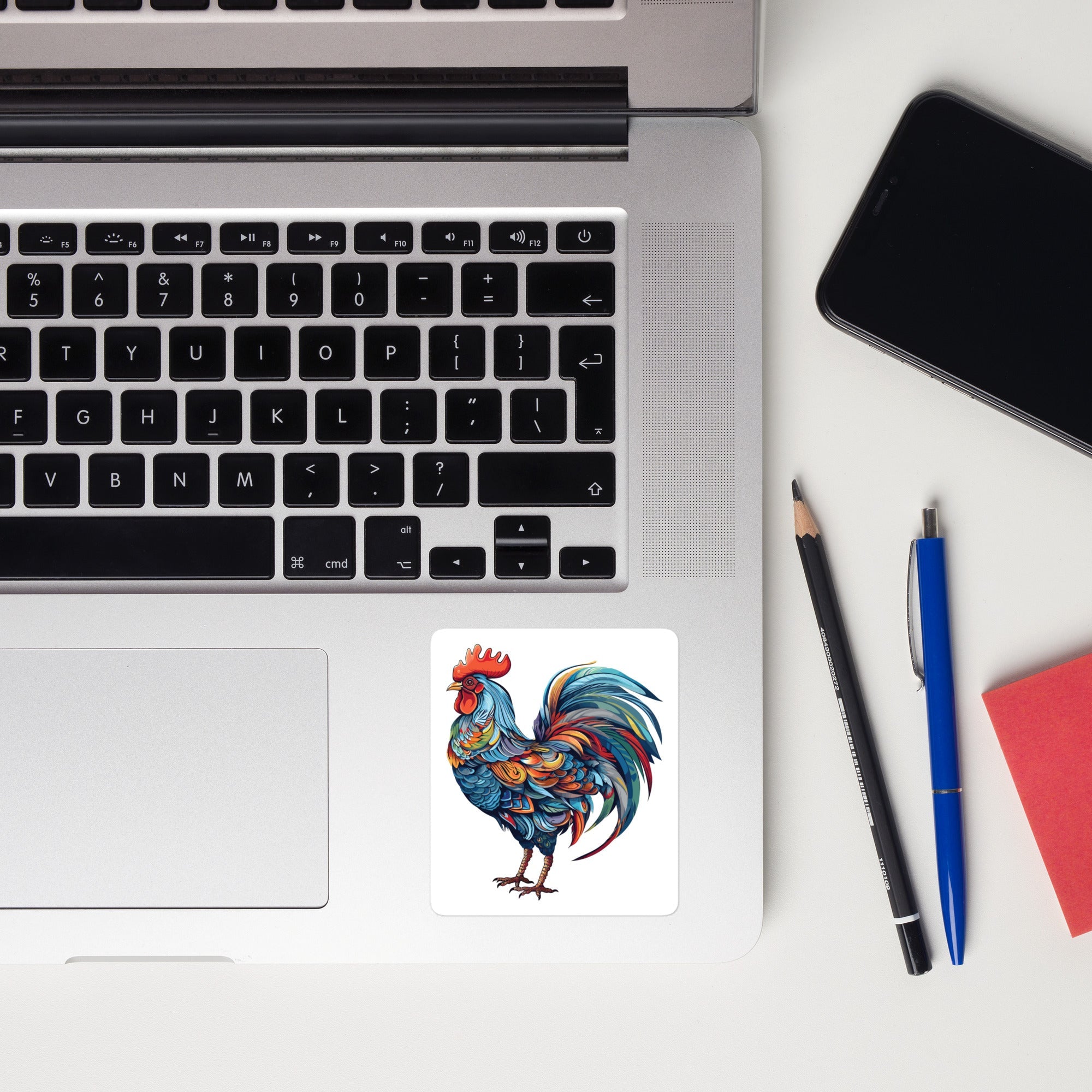 Colorful Rooster Sticker - Cluck It All Farms