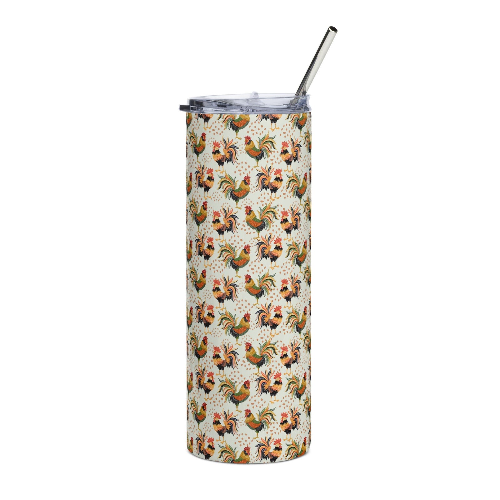 Colorful Roosters Stainless Steel Tumbler - Cluck It All Farms