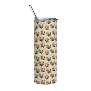Colorful Roosters Stainless Steel Tumbler - Cluck It All Farms