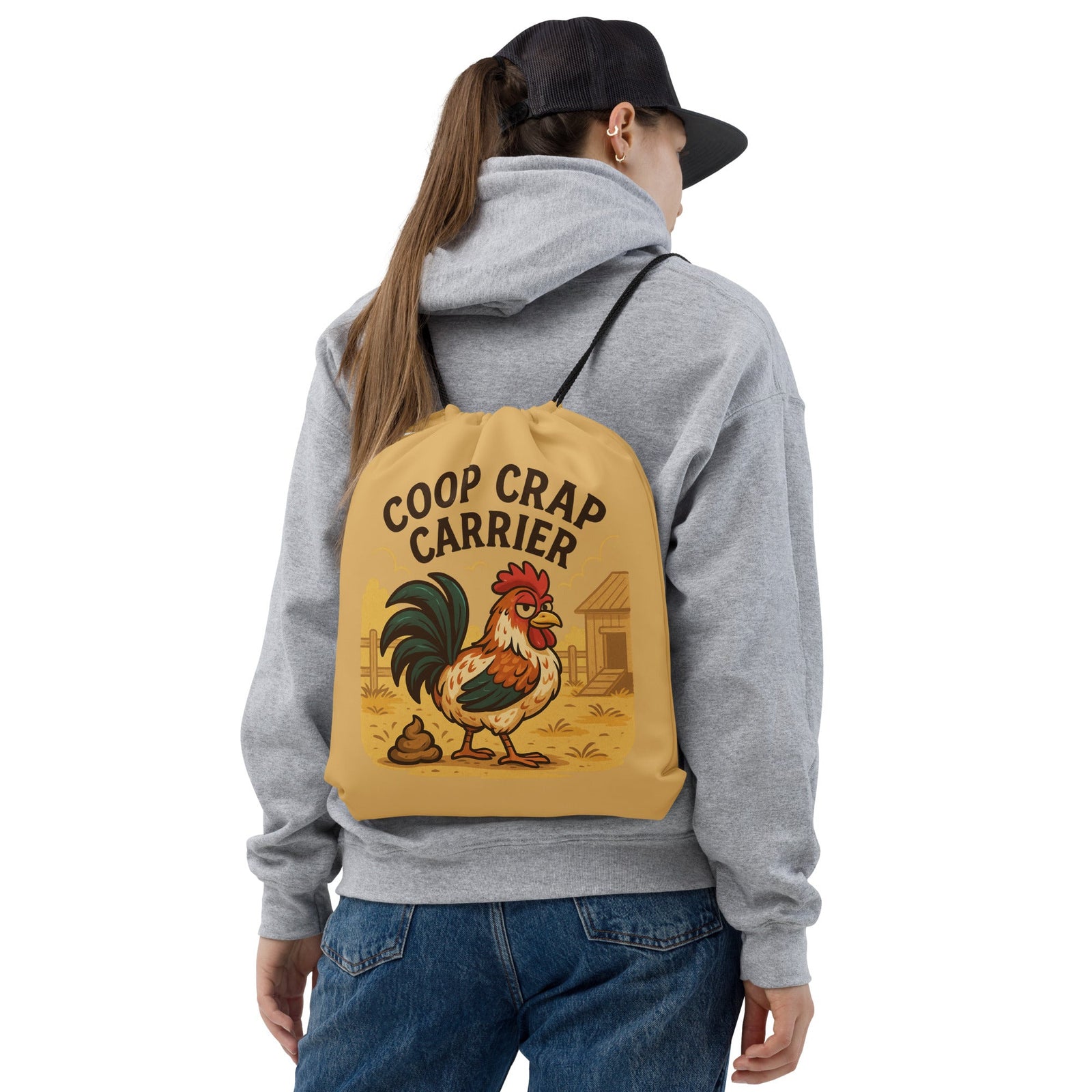 Coop Crap Carrier Drawstring Bag - Cluck It All Farms
