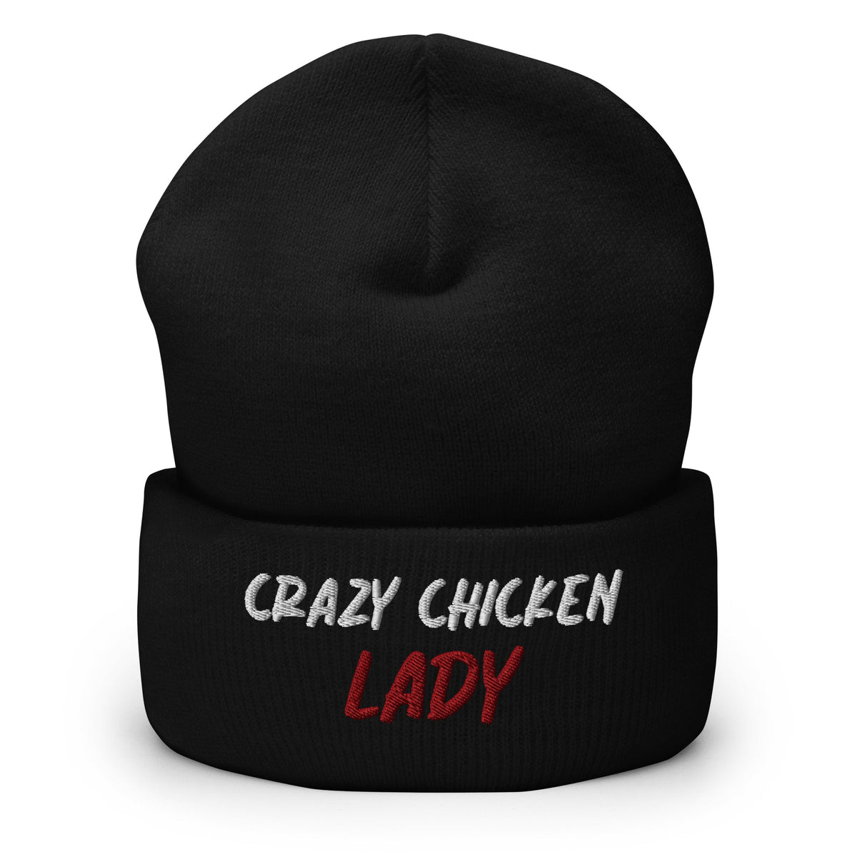 Crazy Chicken Lady Cuffed Beanie - Cluck It All Farms