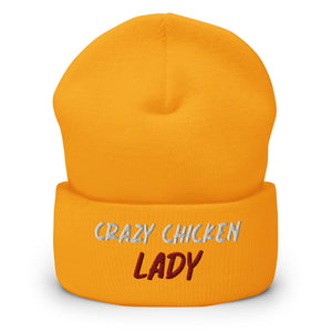 Crazy Chicken Lady Cuffed Beanie - Cluck It All Farms