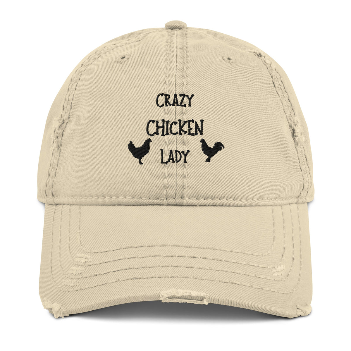 Crazy Chicken Lady Distressed Dad Hat - Cluck It All Farms