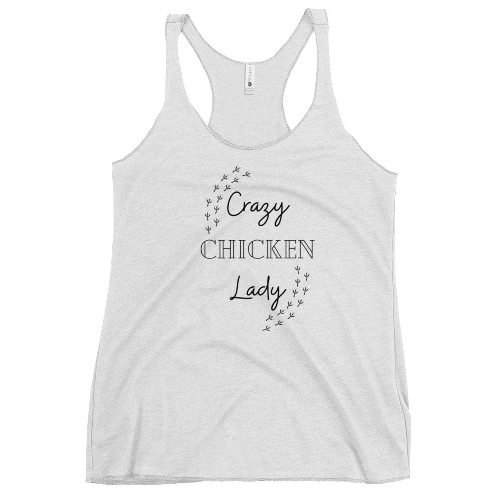 Crazy Chicken Lady Women's Racerback Tank - Cluck It All Farms