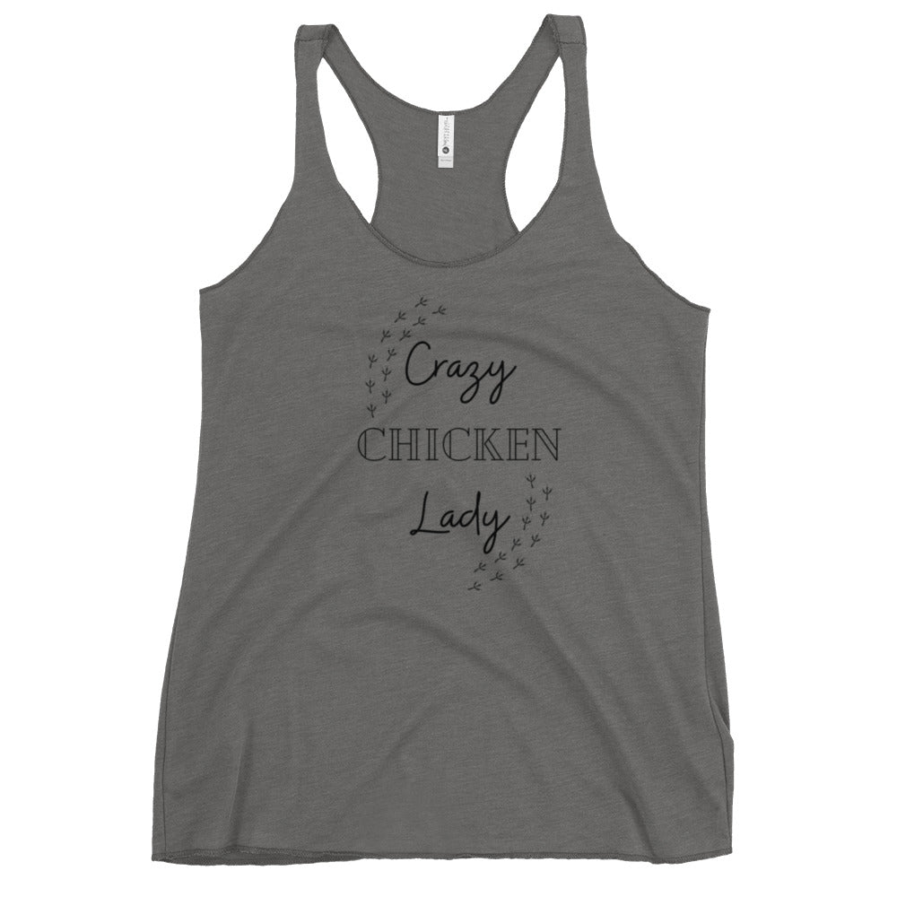 Crazy Chicken Lady Women&#39;s Racerback Tank - Cluck It All Farms