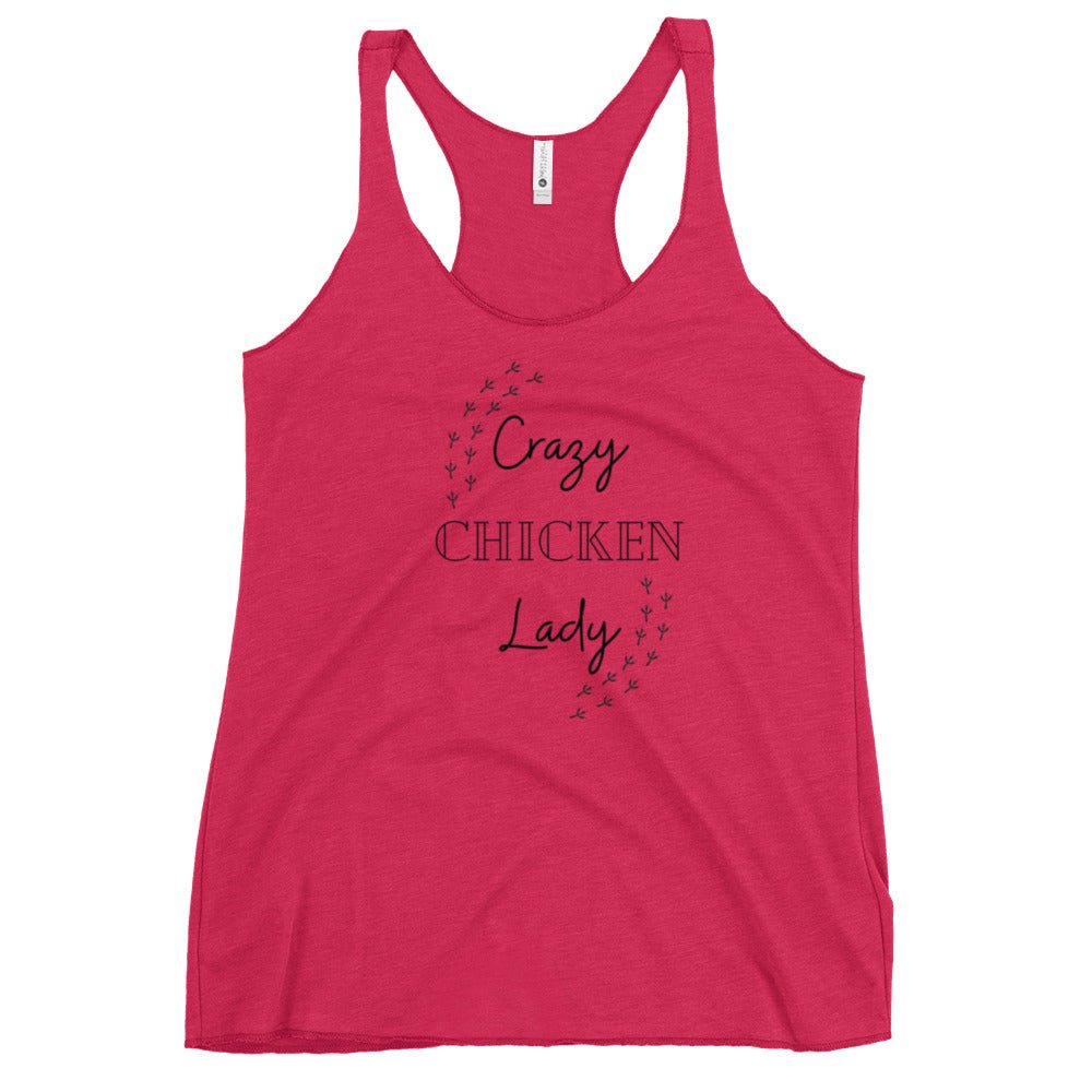 Crazy Chicken Lady Women's Racerback Tank - Cluck It All Farms
