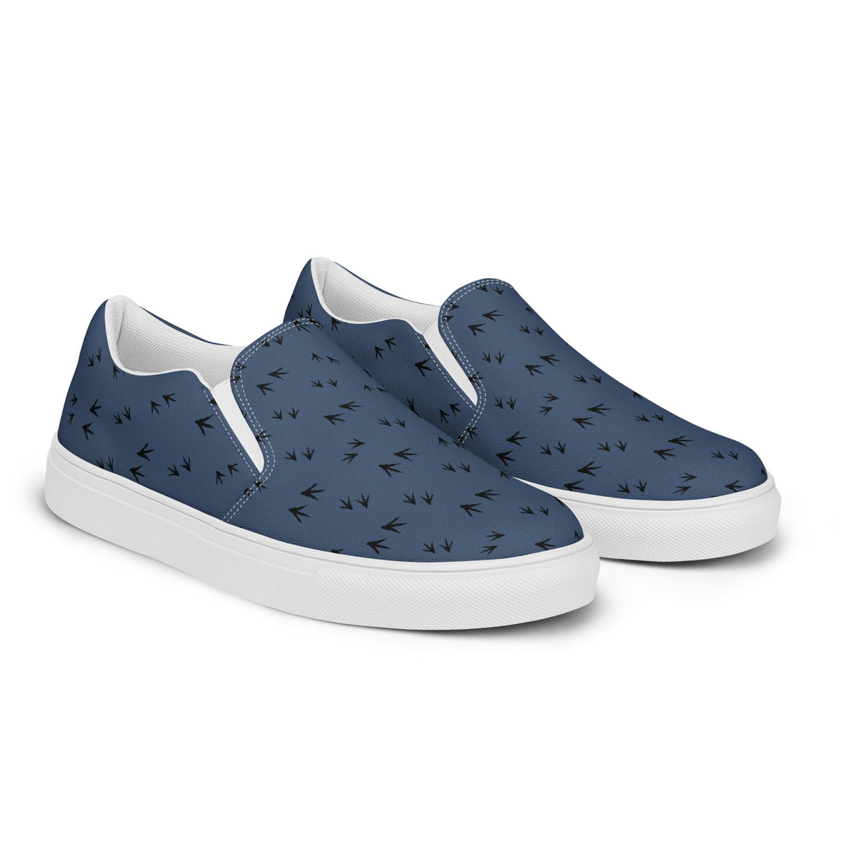 Denim Chicken Feet Women’s Slip - On Canvas Shoes - Cluck It All Farms