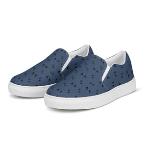 Denim Chicken Feet Women’s Slip - On Canvas Shoes - Cluck It All Farms