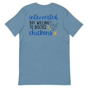 Discuss Chickens BACK PRINT Unisex T-Shirt - Cluck It All Farms