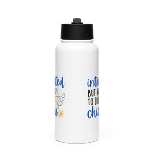 Discuss Chickens Stainless Steel Water Bottle with Straw Lid - Cluck It All Farms