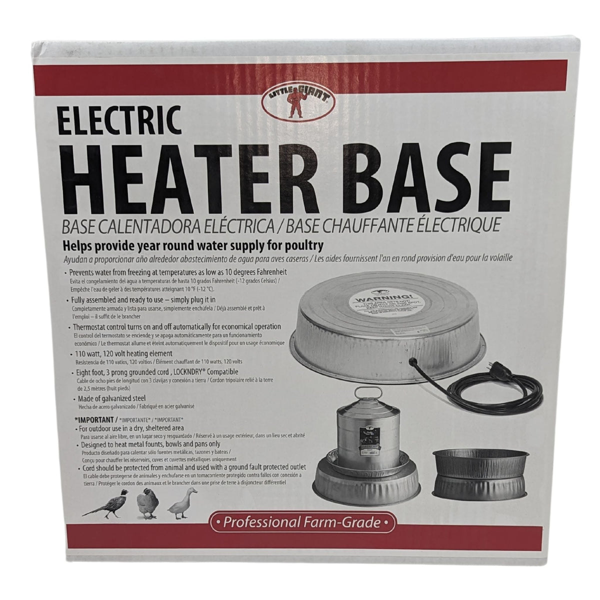 Electric Heater Base for Waterers - Cluck It All Farms