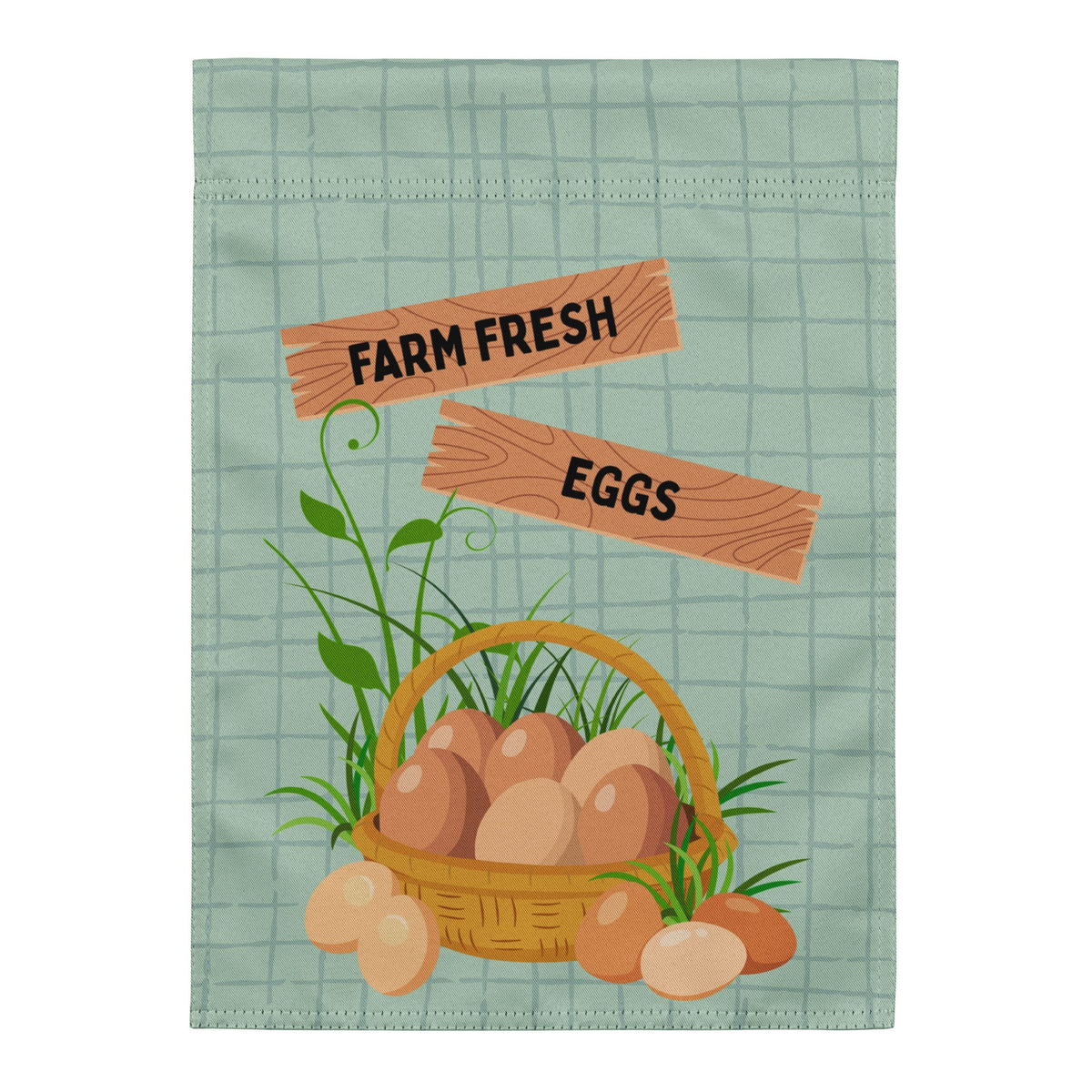 Farm Fresh Eggs Garden Flag - Cluck It All Farms