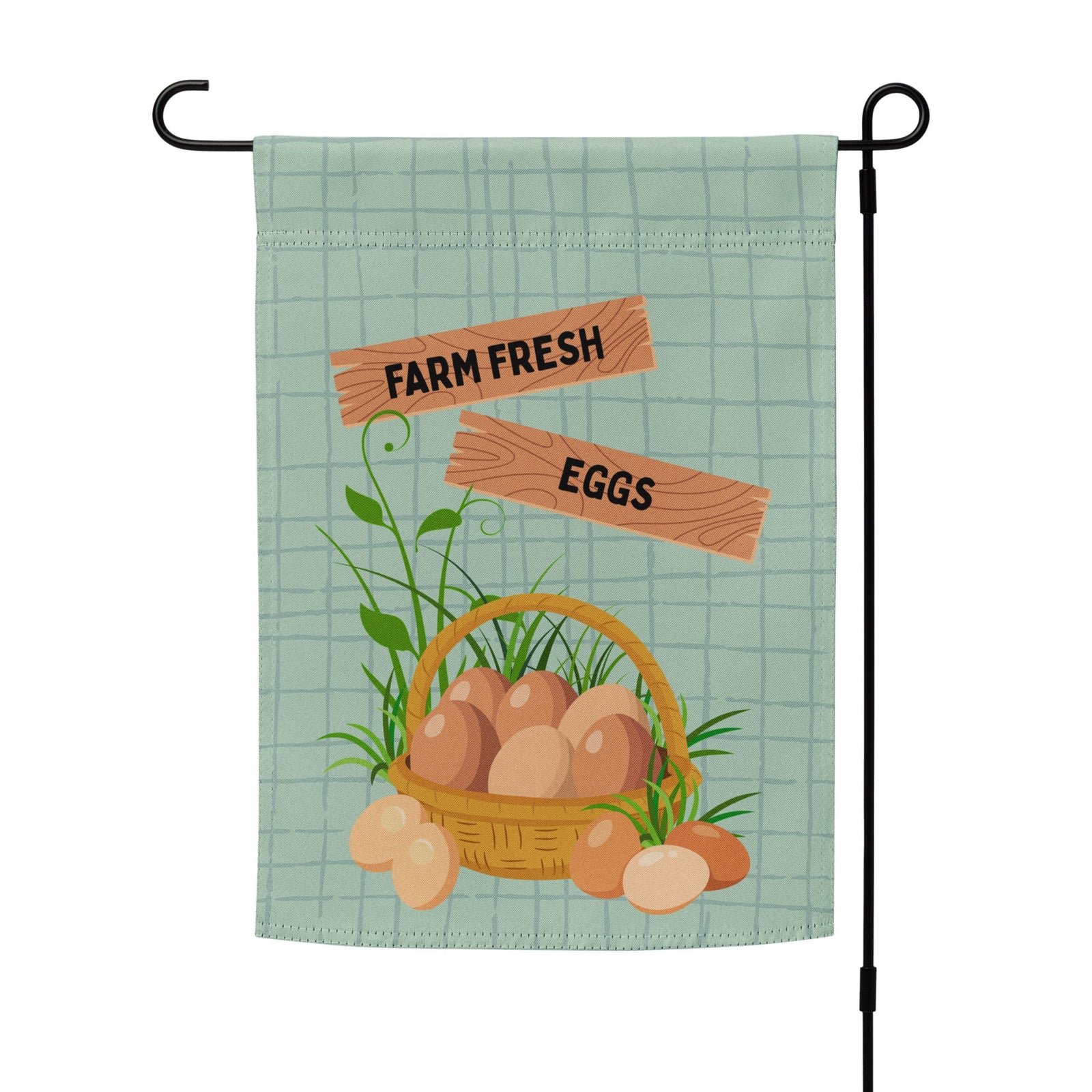 Farm Fresh Eggs Garden Flag - Cluck It All Farms
