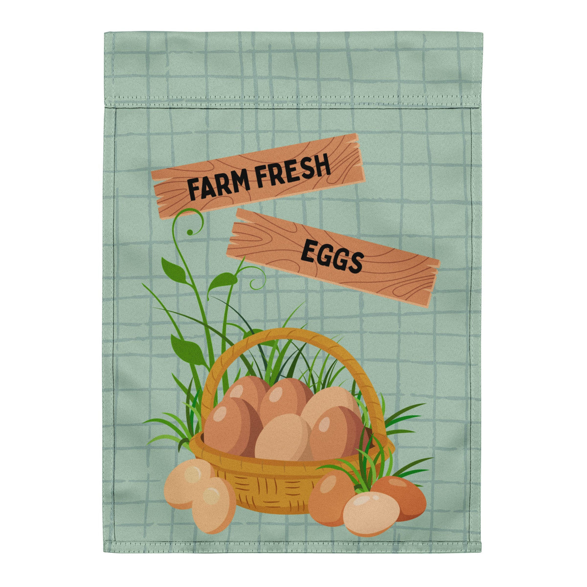 Farm Fresh Eggs Garden Flag - Cluck It All Farms