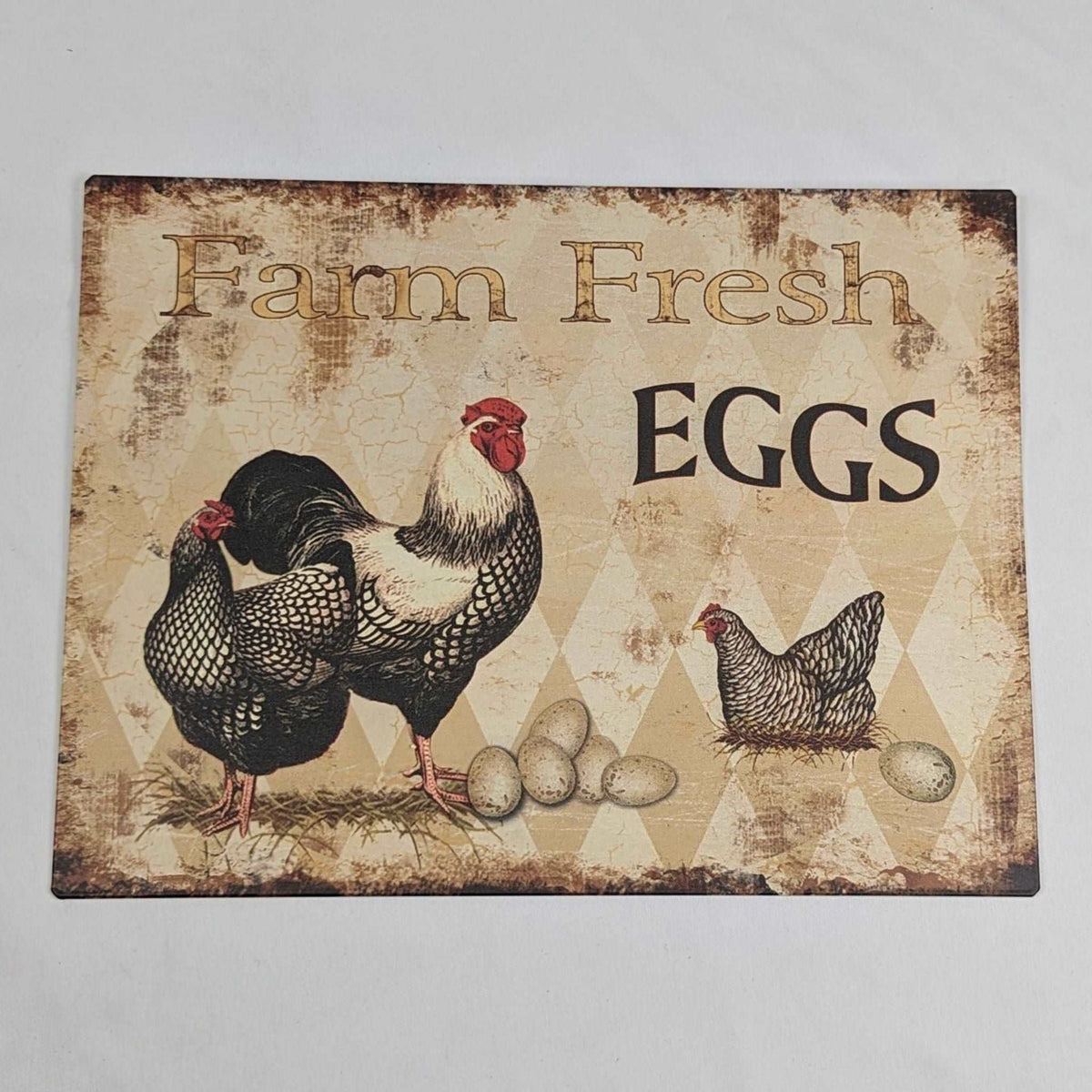 Farm Fresh Eggs Vintage Tin Sign - Cluck It All Farms