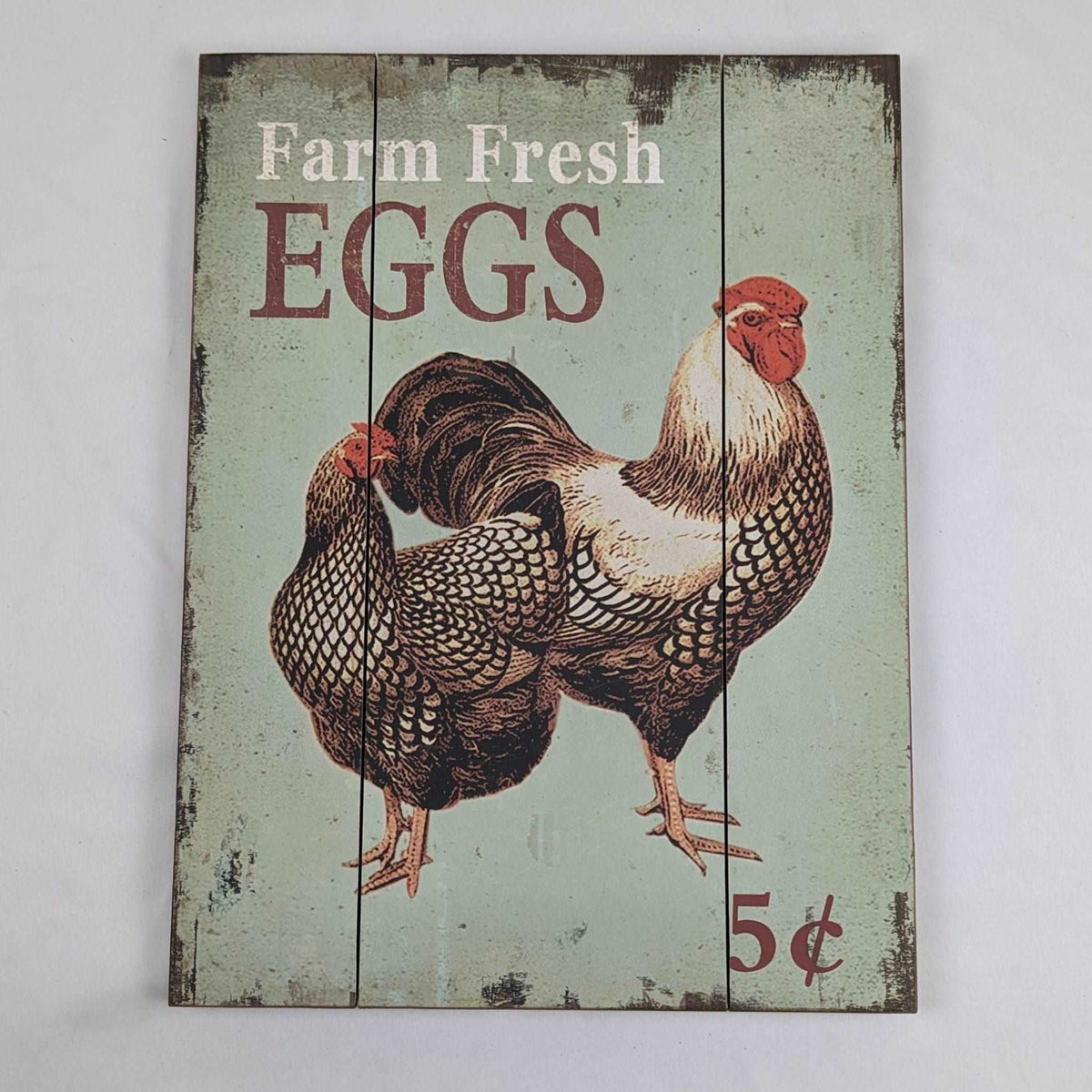 Farm Fresh Eggs Wood Sign Plaque - Cluck It All Farms